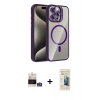 MARSİLYAN™- iPhone 14 Pro Max Kılıf Yadigar Asil Koleksiyonu - Siyah 6D Mat Seramik Hayalet Nano Ekran Koruyucu + Bilvis Titan Kamera Lens - GS