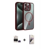 MARSİLYAN™- iPhone 14 Pro Max Kılıf Yadigar Asil Koleksiyonu - Siyah Bilvis 3D Mat Cam Ekran Koruyucu + Bilvis Titan Kamera Lens - DNMR