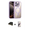 MARSİLYAN™- iPhone 14 Pro Max Kılıf Yadigar Asil Koleksiyonu - Siyah Bilvis 3D Mat Cam Ekran Koruyucu + Raze Metal Kamera Lens - GD