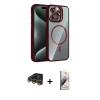MARSİLYAN™- iPhone 14 Pro Max Kılıf Yadigar Asil Koleksiyonu - Siyah Bilvis 3D Mat Cam Ekran Koruyucu + Raze Metal Kamera Lens - GD