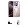 MARSİLYAN™- iPhone 14 Pro Max Kılıf Yadigar Asil Koleksiyonu - Siyah Bilvis 3D Mat Cam Ekran Koruyucu + Bilvis Titan Kamera Lens - GS