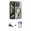 MARSİLYAN™- iPhone 14 Pro Max Kılıf Yadigar Asil Koleksiyonu - Siyah Bilvis 5in1 3D Magic Cam Ekran Koruyucu + Bilvis Titan Kamera Lens - GD