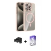 MARSİLYAN™- iPhone 14 Pro Max Kılıf Yadigar Asil Koleksiyonu - Siyah Bilvis 5in1 3D Magic Cam Ekran Koruyucu + Gümüş Raze Metal Kamera Lens