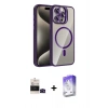 MARSİLYAN™- iPhone 14 Pro Max Kılıf Yadigar Asil Koleksiyonu - Siyah Bilvis 5in1 3D Magic Cam Ekran Koruyucu + Bilvis Titan Kamera Lens - SH