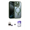 MARSİLYAN™- iPhone 14 Pro Max Kılıf Yadigar Asil Koleksiyonu - Siyah Bilvis 5in1 3D Magic Cam Ekran Koruyucu + Bilvis Titan Kamera Lens - GS