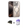 MARSİLYAN™- iPhone 14 Pro Max Kılıf Yadigar Asil Koleksiyonu - Siyah Bilvis 5in1 3D Magic Cam Ekran Koruyucu + Raze Metal Kamera Lens - GD