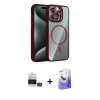 MARSİLYAN™- iPhone 14 Pro Max Kılıf Yadigar Asil Koleksiyonu - Siyah Bilvis 5in1 5D Magic Hayalet Cam Ekran Koruyucu + Bilvis Titan Kamera Lens - GS
