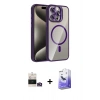MARSİLYAN™- iPhone 14 Pro Max Kılıf Yadigar Asil Koleksiyonu - Siyah Bilvis 5in1 5D Magic Hayalet Cam Ekran Koruyucu + Bilvis Titan Kamera Lens - GD
