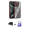 MARSİLYAN™- iPhone 14 Pro Max Kılıf Yadigar Asil Koleksiyonu - Siyah Bilvis 5in1 5D Magic Hayalet Cam Ekran Koruyucu + Gümüş Raze Metal Kamera Lens
