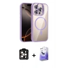 MARSİLYAN™- iPhone 14 Pro Max Kılıf Yadigar Asil Koleksiyonu - Siyah Bilvis 5in1 5D Magic Hayalet Cam Ekran Koruyucu + PVD Metal Kamera Lens - TU