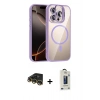 MARSİLYAN™- iPhone 14 Pro Max Kılıf Yadigar Asil Koleksiyonu - Siyah Bilvis Hayalet Cam Ekran Koruyucu + Raze Metal Kamera Lens - GD