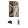 MARSİLYAN™- iPhone 14 Pro Max Kılıf Yadigar Asil Koleksiyonu - Siyah Bilvis Hayalet Cam Ekran Koruyucu + Raze Metal Kamera Lens - GD