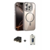 MARSİLYAN™- iPhone 14 Pro Max Kılıf Yadigar Asil Koleksiyonu - Siyah Bilvis Hayalet Cam Ekran Koruyucu + Raze Metal Kamera Lens - GD