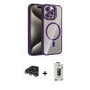 MARSİLYAN™- iPhone 14 Pro Max Kılıf Yadigar Asil Koleksiyonu - Siyah Bilvis Hayalet Cam Ekran Koruyucu + Raze Metal Kamera Lens - GS