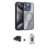 MARSİLYAN™- iPhone 14 Pro Max Kılıf Yadigar Asil Koleksiyonu - Siyah Bilvis Hayalet Cam Ekran Koruyucu + Raze Metal Kamera Lens - GS