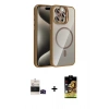 MARSİLYAN™- iPhone 14 Pro Max Kılıf Yadigar Asil Koleksiyonu - Siyah Buffer Cam Ekran Koruyucu + Bilvis Titan Kamera Lens - SH
