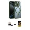 MARSİLYAN™- iPhone 14 Pro Max Kılıf Yadigar Asil Koleksiyonu - Siyah Buffer Cam Ekran Koruyucu + Bilvis Titan Kamera Lens - SH