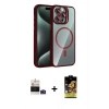 MARSİLYAN™- iPhone 14 Pro Max Kılıf Yadigar Asil Koleksiyonu - Siyah Buffer Cam Ekran Koruyucu + Derin Mor Bilvis Titan Kamera Lens