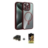MARSİLYAN™- iPhone 14 Pro Max Kılıf Yadigar Asil Koleksiyonu - Siyah Buffer Cam Ekran Koruyucu + Raze Metal Kamera Lens - GD