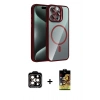MARSİLYAN™- iPhone 14 Pro Max Kılıf Yadigar Asil Koleksiyonu - Siyah Buffer Cam Ekran Koruyucu + PVD Metal Kamera Lens - TU
