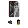 MARSİLYAN™- iPhone 14 Pro Max Kılıf Yadigar Asil Koleksiyonu - Siyah Buffer Cam Ekran Koruyucu + Raze Metal Kamera Lens - GS