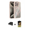 MARSİLYAN™- iPhone 14 Pro Max Kılıf Yadigar Asil Koleksiyonu - Siyah Buffer Cam Ekran Koruyucu + Raze Metal Kamera Lens - GS
