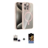 MARSİLYAN™- iPhone 14 Pro Max Kılıf Yadigar Asil Koleksiyonu - Siyah Buffer Hayalet Cam Ekran Koruyucu + Derin Mor Bilvis Titan Kamera Lens