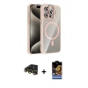 MARSİLYAN™- iPhone 14 Pro Max Kılıf Yadigar Asil Koleksiyonu - Siyah Buffer Hayalet Cam Ekran Koruyucu + Raze Metal Kamera Lens - GD