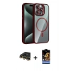 MARSİLYAN™- iPhone 14 Pro Max Kılıf Yadigar Asil Koleksiyonu - Siyah Buffer Hayalet Cam Ekran Koruyucu + Raze Metal Kamera Lens - GD