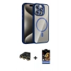 MARSİLYAN™- iPhone 14 Pro Max Kılıf Yadigar Asil Koleksiyonu - Siyah Buffer Hayalet Cam Ekran Koruyucu + Raze Metal Kamera Lens - GD