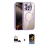 MARSİLYAN™- iPhone 14 Pro Max Kılıf Yadigar Asil Koleksiyonu - Siyah Buffer Hayalet Cam Ekran Koruyucu + Bilvis Titan Kamera Lens - SH