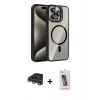 MARSİLYAN™- iPhone 14 Pro Max Kılıf Yadigar Asil Koleksiyonu - Siyah Joko 5D Cam + Raze Metal Kamera Lens - GS