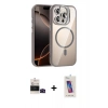 MARSİLYAN™- iPhone 14 Pro Max Kılıf Yadigar Asil Koleksiyonu - Siyah Joko 5D Cam + Siyah Bilvis Titan Kamera Lens