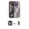 MARSİLYAN™- iPhone 14 Pro Max Kılıf Yadigar Asil Koleksiyonu - Siyah Joko Magic 5D Hayalet Cam + PVD Metal Kamera Lens - TU