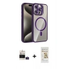 MARSİLYAN™- iPhone 14 Pro Max Kılıf Yadigar Asil Koleksiyonu - Siyah Mat Seramik Nano Ekran Koruyucu + Bilvis Titan Kamera Lens - DNMR