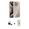 MARSİLYAN™- iPhone 14 Pro Max Kılıf Yadigar Asil Koleksiyonu - Siyah Mat Seramik Nano Ekran Koruyucu + Gümüş Bilvis Titan Kamera Lens