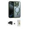 MARSİLYAN™- iPhone 14 Pro Max Kılıf Yadigar Asil Koleksiyonu - Siyah Mat Seramik Nano Ekran Koruyucu + Raze Metal Kamera Lens - GS