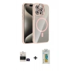 MARSİLYAN™- iPhone 14 Pro Max Kılıf Yadigar Asil Koleksiyonu - Siyah Polymer Nano Ekran Koruyucu + Siyah Bilvis Titan Kamera Lens