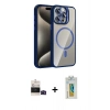 MARSİLYAN™- iPhone 14 Pro Max Kılıf Yadigar Asil Koleksiyonu - Siyah Polymer Nano Ekran Koruyucu + Siyah Bilvis Titan Kamera Lens