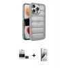 MARSİLYAN™- iPhone 14 Pro Max Kılıf Yadigar Doku Özel Seri - Siyah Bilvis 3D Mat Cam Ekran Koruyucu + Bilvis Titan Kamera Lens - SH