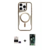 MARSİLYAN™- iPhone 14 Pro Max Kılıf Yadigar Klasik Özel Seri - Şeffaf 360 Full Body Arka Koruyucu + Bilvis Titan Kamera Lens - DNMR