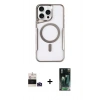 MARSİLYAN™- iPhone 14 Pro Max Kılıf Yadigar Klasik Özel Seri - Şeffaf 360 Full Body Arka Koruyucu + Bilvis Titan Kamera Lens - DNMR
