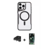 MARSİLYAN™- iPhone 14 Pro Max Kılıf Yadigar Klasik Özel Seri - Şeffaf 360 Full Body Arka Koruyucu + Raze Metal Kamera Lens - GS