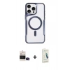 MARSİLYAN™- iPhone 14 Pro Max Kılıf Yadigar Klasik Özel Seri - Şeffaf Pasifik Cam Ekran Koruyucu + Bilvis Titan Kamera Lens - SH