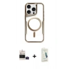 MARSİLYAN™- iPhone 14 Pro Max Kılıf Yadigar Klasik Özel Seri - Şeffaf Pasifik Cam Ekran Koruyucu + Bilvis Titan Kamera Lens - SH