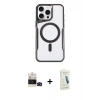 MARSİLYAN™- iPhone 14 Pro Max Kılıf Yadigar Klasik Özel Seri - Şeffaf Pasifik Cam Ekran Koruyucu + Bilvis Titan Kamera Lens - SH