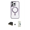 MARSİLYAN™- iPhone 14 Pro Max Kılıf Yadigar Klasik Özel Seri - Şeffaf Pasifik Cam Ekran Koruyucu + Raze Metal Kamera Lens - GD