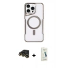 MARSİLYAN™- iPhone 14 Pro Max Kılıf Yadigar Klasik Özel Seri - Şeffaf Pasifik Cam Ekran Koruyucu + Raze Metal Kamera Lens - GD