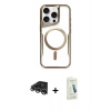 MARSİLYAN™- iPhone 14 Pro Max Kılıf Yadigar Klasik Özel Seri - Şeffaf Pasifik Cam Ekran Koruyucu + Raze Metal Kamera Lens - GS