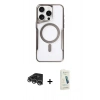 MARSİLYAN™- iPhone 14 Pro Max Kılıf Yadigar Klasik Özel Seri - Şeffaf Pasifik Cam Ekran Koruyucu + Raze Metal Kamera Lens - GS